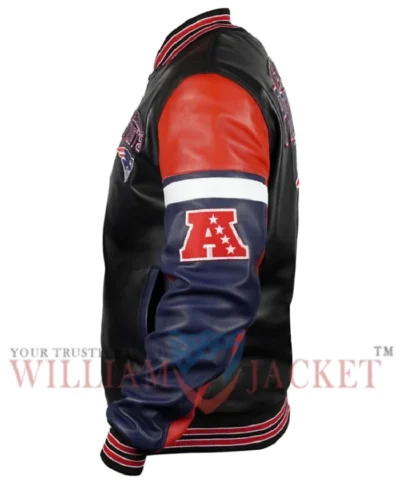 New England Patriots Black Varsity Leather Jacket